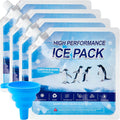 Skiennix Reusable Ice Packs - 4 Pack Freezer Ice Packs for Lunch Boxes & Camping Gear