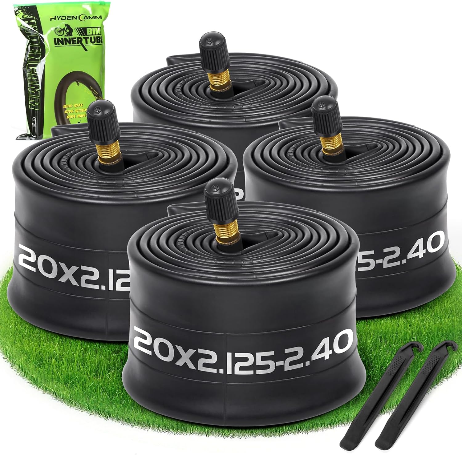 Skiennix Bike Inner Tube - 20/26" Butyl Tube with 35mm AV Schrader Valve & 2 Tire Levers | Versatile Fit for MTB/City Bikes