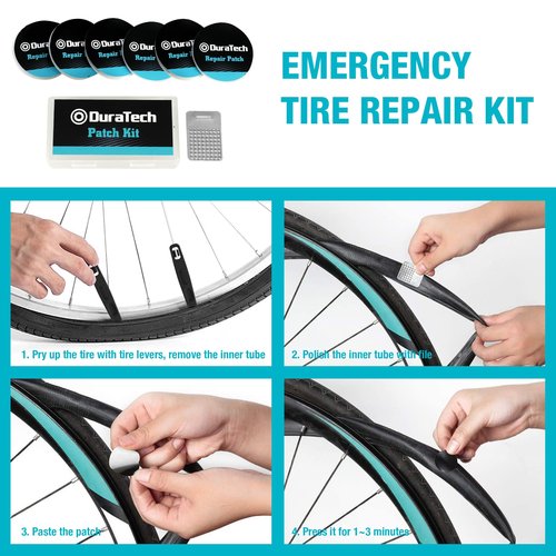 DURATECH 40 Pieces Bike Repair Kit, Complete Bicycle Tool Kit with Storage Case, Bike Tools for Mountain & Road Bikes – Chain, Tire, Brake, and Pedal Maintenance Set, Great Gift for Men, Women