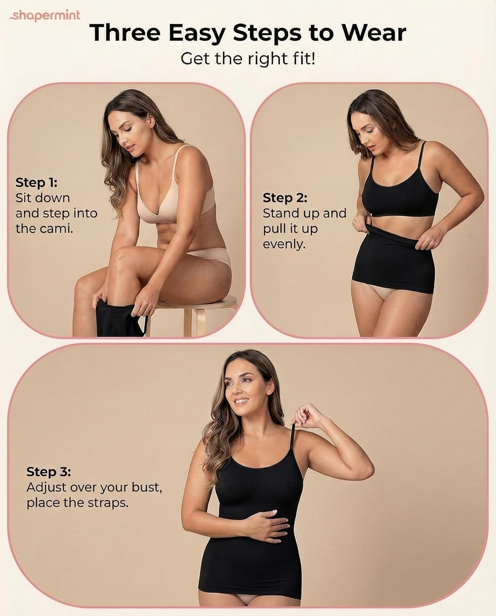 Shapermint Women's Scoop Neck Cami Body Shaper - Tummy Control Shapewear Tank Top
