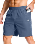 GGJ Men's Athletic Shorts - Lightweight Quick Dry Gym & Running Shorts with 2 Zipper Pockets | 7"/5"/9" Sizes