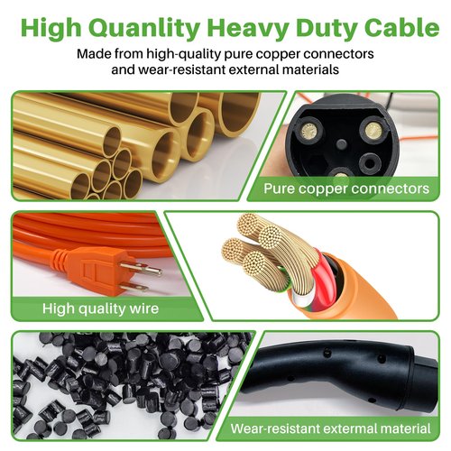 XINSTCO 10FT Charging Power Cord Assembly Fits for Evolution EV ICON Golf Cart,110V-220V 16A 3 Pin Golf Cart Charger Plug,Replace OEM# 2.04.0620