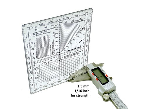 GPS Map Plotting Protractor — Military Map Marking | Coordinate Scale | Degrees & Mils | Land Navigation | 1.5mm PETG | Made in Australia