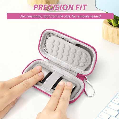 Linpr Heart Rate Monitor Case Compatible with KardiaMobile 6L & 1L, Travel Hard Shell Carrying Case for AliveCor Personal EKG Monitoring Devices, Includes Pill Box (Rose Pink)