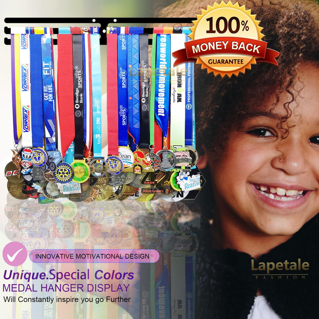 Race Medal Holder Wall Hanger,Marathon Medal Display and Runner Medal Hanger Display,Running Medal Display, Running Medal Hanger Display,Medal Holder for Wall, Metal Display Stands Gifts