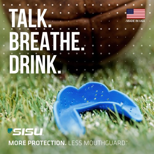 SISU Max Mouthguard, Charcoal Black - 50% Stronger, Maximum Protection for Rugby, MMA, Boxing, Lacrosse, Football, Hockey, High-Impact Sports - Adult Fit, Remoldable Up to 20 Times, Works for Braces