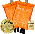 Supa Ant Fire Blanket - 1500°F CE Certified Emergency Fire Safety Solution | 500GSM Fiberglass - 2 Pack (40x40 Inches)