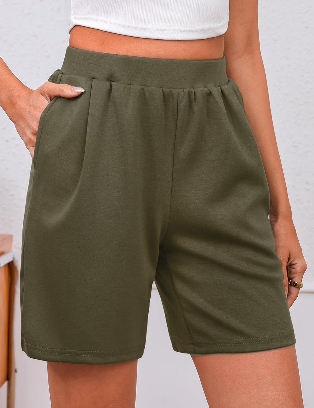 Quenteen Women's Air Layer Shorts - Casual Loose Athletic Running Shorts with Pockets | Summer Comfort