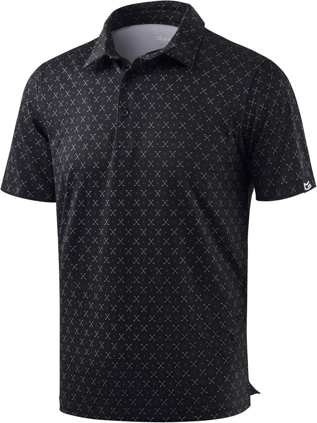 Skiennix Men's Golf Shirt - Short Sleeve Moisture-Wicking Polo | Lightweight Casual Print Design