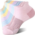 FITRELL Ankle Running Socks - 5-6 Pairs of Cushioned Low Cut Athletic Socks for Women