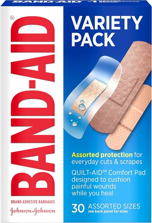 Band-Aid Brand Adhesive Bandage Variety Pack - Clear, Tough & Sport Bandages | Assorted Sizes, 30 Ct
