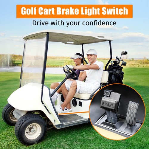 Golf Cart Brake Light Switch Brake Pad Switch Pedal Mount for Club Car EZGO Yamaha Golf Carts