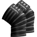 Z ZEALSPOT Knee Wraps(Pair) Compression & Elastic Support for Cross Training,WODs,Gym, Workout,Weightlifting,Fitness & Powerlifting – Best Knee Straps for Squats -For Men & Women- 72 inches (Grey)