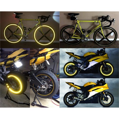 customTAYLOR33 (All Vehicles Yellow/Gold High Intensity Grade Reflective Copyrighted Safety Rim Tapes (Must Select Your Rim Size), 26" (TIRE Size, for Bicycles/E-Bikes)