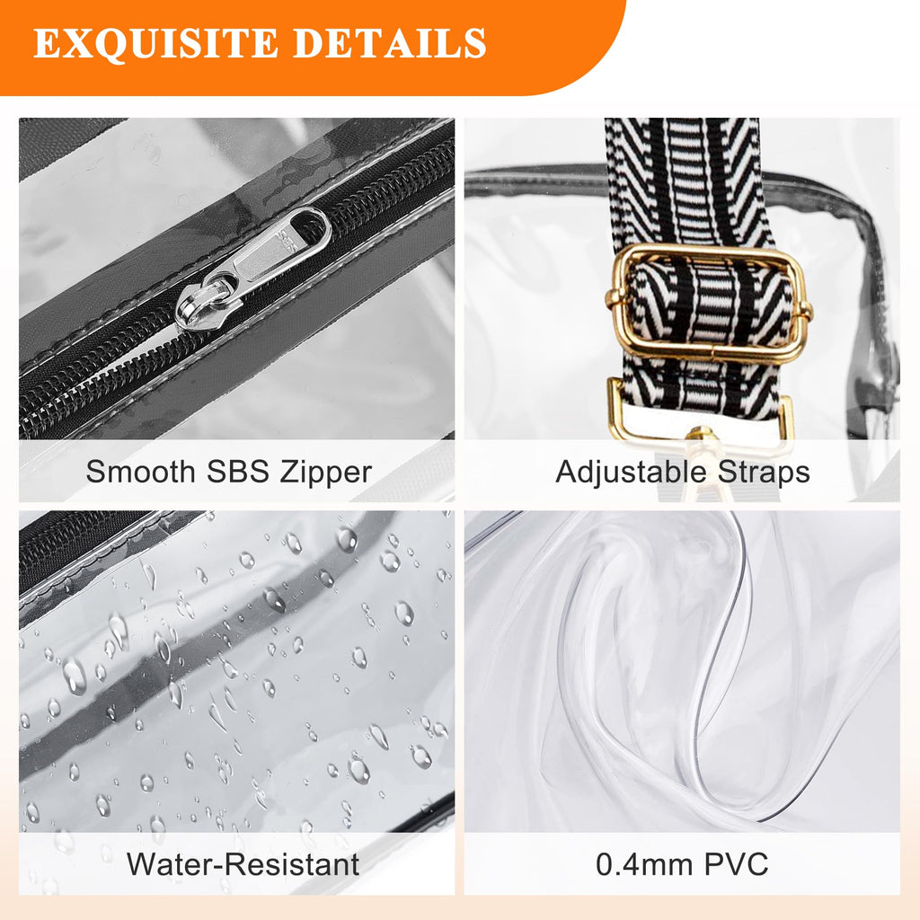 Lyingflat Clear Backpack for Stadium Events 12x12x6 Small Clear Backpack for Concert Sport Events Work Travel, Green Block