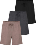 Real Essentials Men's Cotton Ultra-Soft Knit Sleep Pajama Shorts - 3 Pack | Big & Tall Sizes Available
