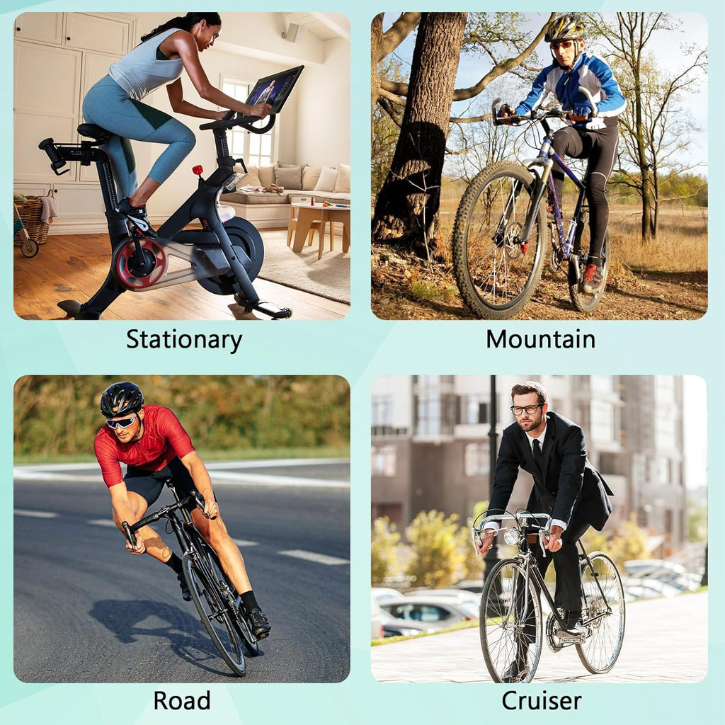Zacro Bike Seat Cushion - Padded Gel Bike Seat Cover for Men & Women, Padding Bicycle Saddle fit with Peloton/Spin Stationary Exercise/Mountain Road Cycling Bike