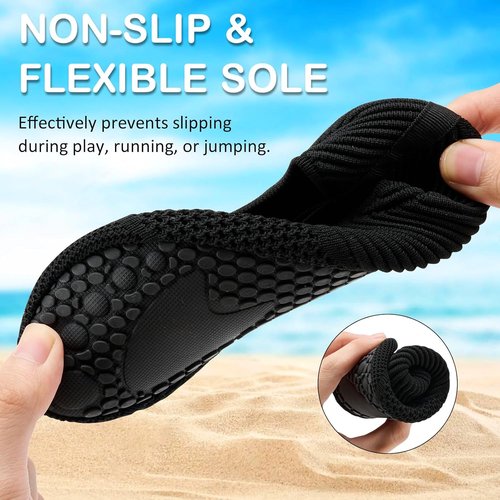ANLUKE Kids Water Shoes - Quick-Dry Aqua Socks for Swimming | Lightweight & Barefoot Design