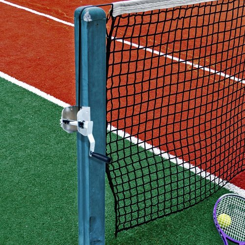 Zonon Hand Crank Tensioner Iron Tennis Post Reel Hand Crank Tensioning Device Tennis Post Winder Accessories with Long Detachable Handle for Outdoor Volleyball Badminton Pole Net