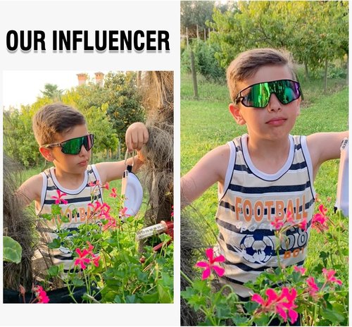 DUCO Kids Sunglasses - Lightweight TR90 Frame with UV400 Protection | Sports Cycling Shades for Boys & Girls DK268