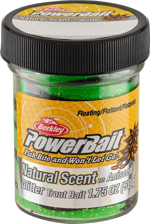 Berkley PowerBait Natural Glitter Trout Fishing Dough Bait - Effective Lure for All Anglers