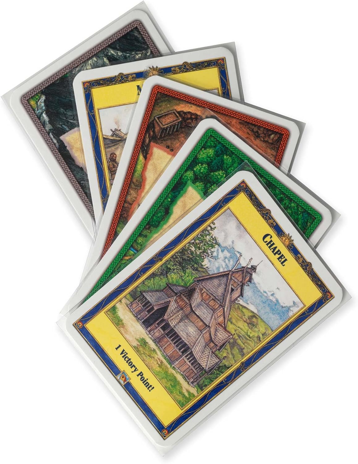 Vault X Board Game Sleeves - Premium Clear Protection for Catan | 56 x 82mm (60 Pack)