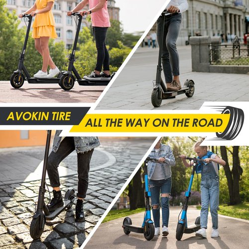 AVOKIN 10x3 Scooter Tire,2 Pack 255x80 Solid Rubber Scooter Tire 80/65-6 Replacement Tire Compatible with 10 Inch Electric Scooter Tyre Front or Rear