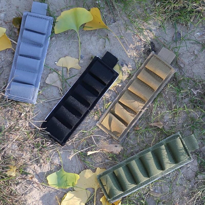 Mizugiwa 4 Packs 6-Round Shotgun Shell Carrier Buttstock Holder — Black (6 Rounds Each)