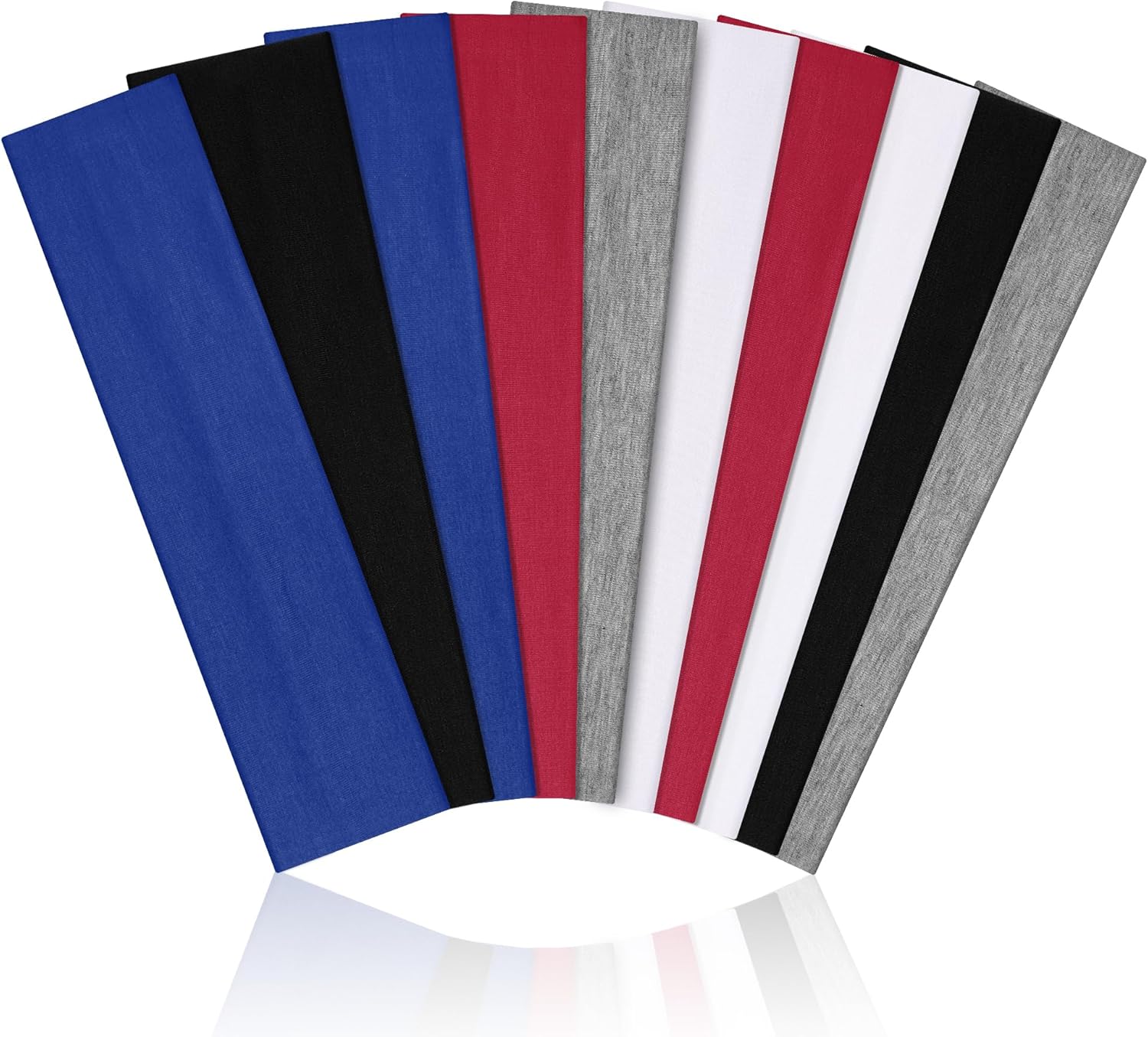Skiennix 10 PCS Headbands - Non-Slip Cotton for Sports & Outdoor Activities | Perfect for Running, Yoga, Gym