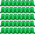 KUUQA Green Drawstring Backpacks - 100Pcs Bulk Gym & Travel Bags for Easy Carrying