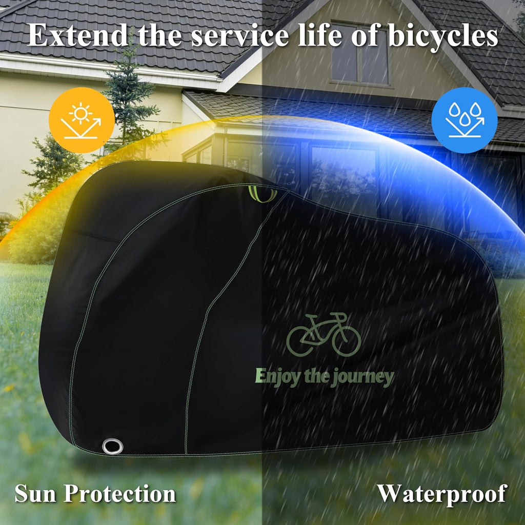 Skiennix Bike Cover - Waterproof Outdoor Protection for 1 Bike | UV, Dust & Wind Proof, Lock Hole