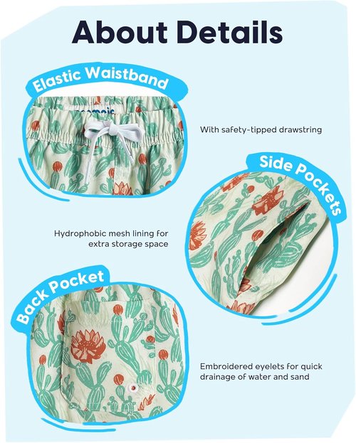 Maamgic Boys Swim Trunks - Stretch Quick-Dry Swim Shorts for Kids | Toddler Bathing Suits