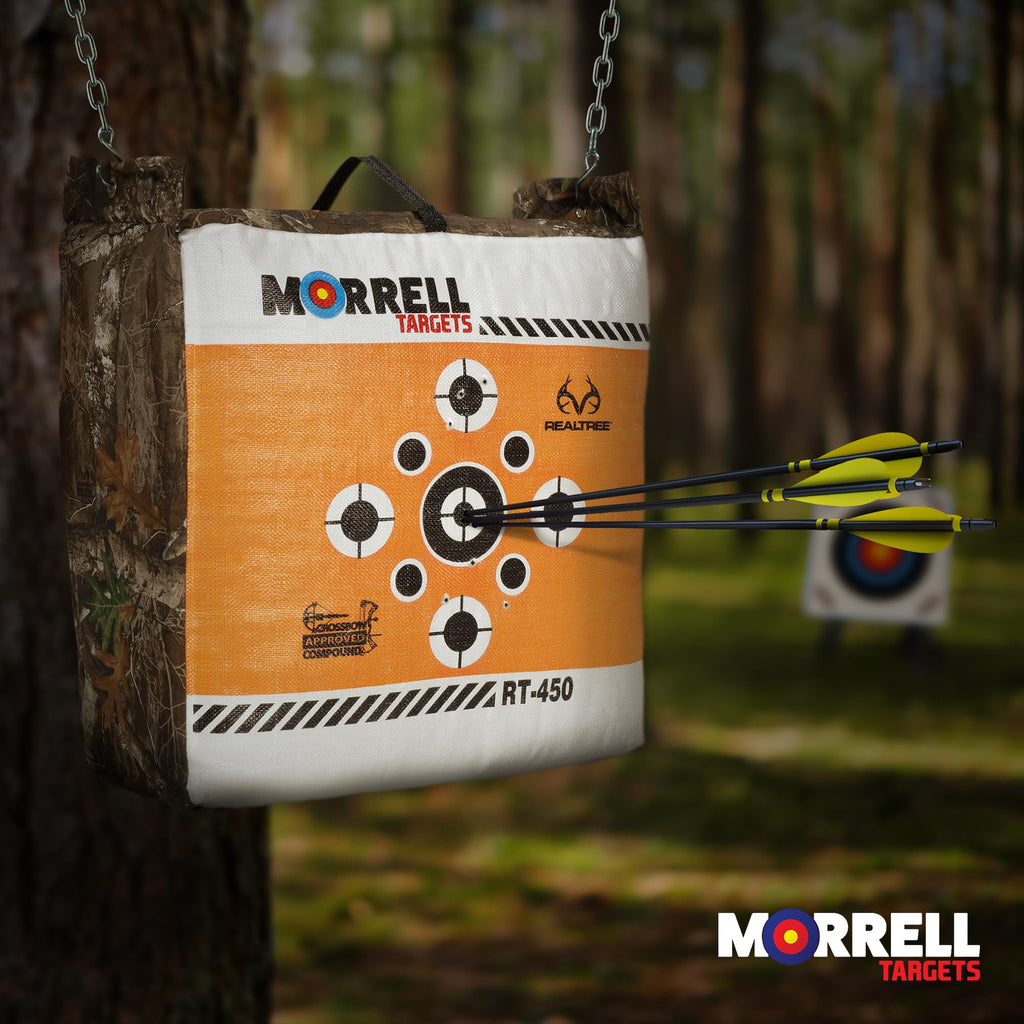Morrell Targets RT-450 Archery Bag Target with E-Z Carrying Handle and Edge Camouflage for Crossbow, Compound, and Traditional Bow Practice