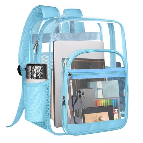 SDFGHG Clear Backpack,Sturdy Shape Heavy Duty Large Clear Backpack,Casual Daypacks(Blue)