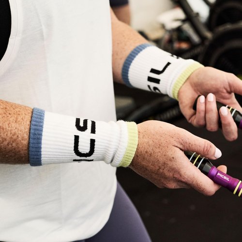 PICSIL - Cotton Sports Wristbands | Absorbent and Breathable | Ideal for Gym, Cross Training, Running and Tennis | Use with Grips | Unisex Design | Canyon