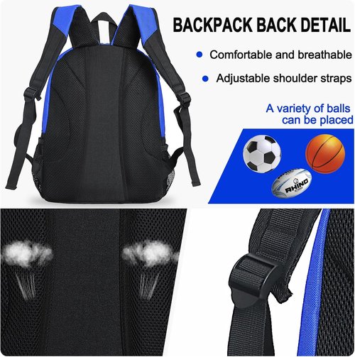 Goloni Youth Soccer Bag - Versatile Basketball Backpack with Ball & Shoe Compartments | Durable Design