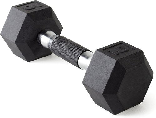 CAP Barbell Coated Dumbbell Weights - 10-Pound with Padded Grip for Comfortable Lifting
