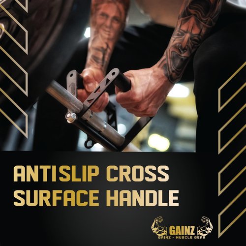 Gainz - V-Bar Cable Attachment/Landmine Handle for Barbell and Machines(Foldable) - T Bar, Double D, Multi Grip