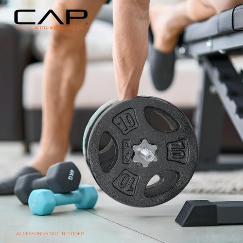 CAP Barbell Standard 1-Inch Grip Weight Plates - Durable Design for Optimal Performance