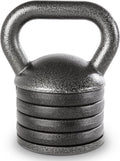 Apex Adjustable Kettlebell - Heavy-Duty Cast Iron for Strength Training | Ideal Home Gym Equipment, Grey