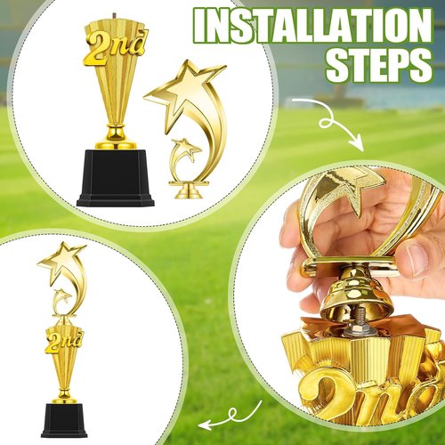 1st Place Trophy - Plastic Sports Award Cup for Football & Soccer Tournaments | Fun Prize for Competitions