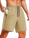 TACVASEN Men's Athletic Workout Shorts - Quick Dry 7" Gym Running Shorts with Zipper Pockets