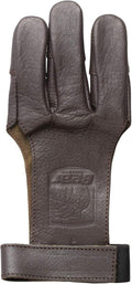 Bear Archery Leather 3-Finger Shooting Glove - Traditional Archery Gear, XL, Black