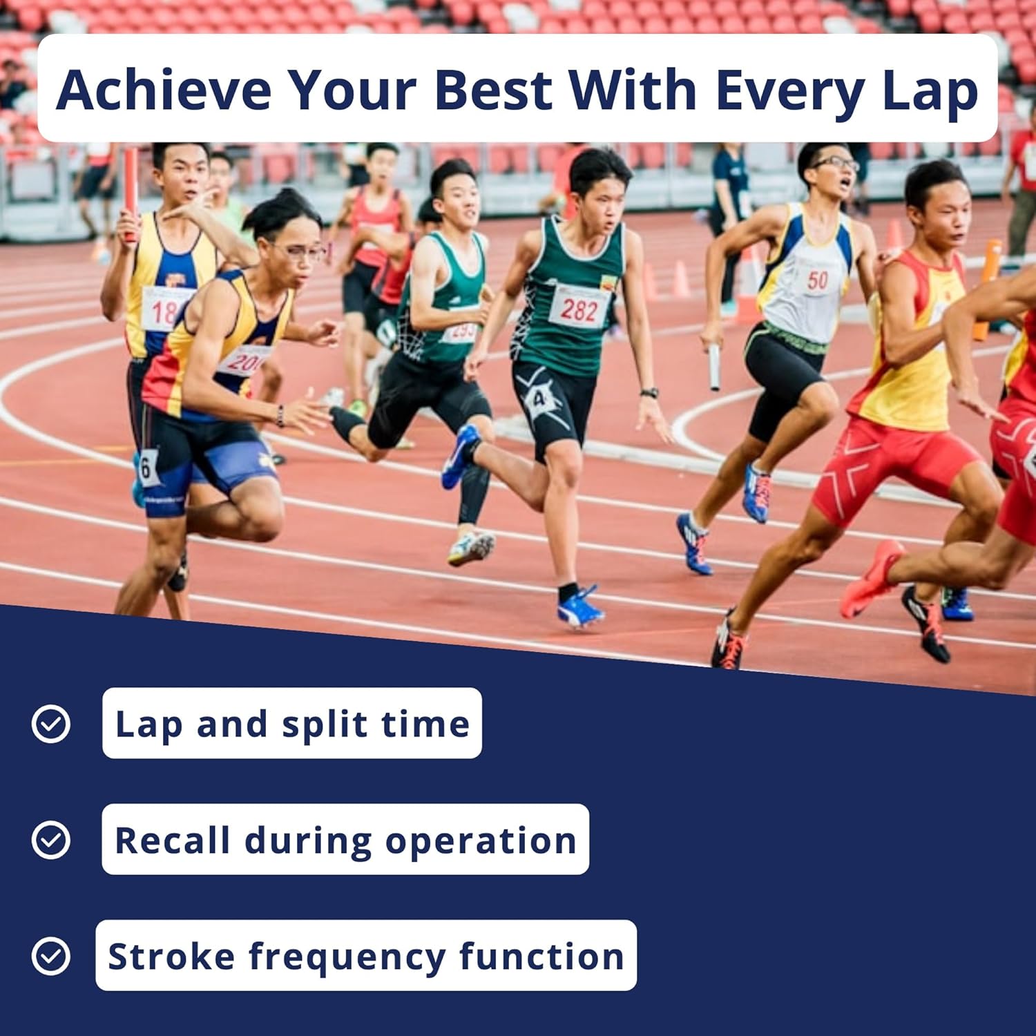Ultrak 100 Lap Memory Timer - Accurate Timing for Runners | Bright Yellow Design