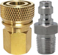 Skiennix Quick-Disconnect Set - 1/8 Inch NPT Female Connector & 8mm Male Plug for PCP & Paintball