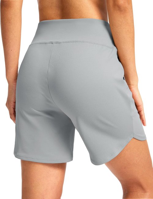 G Gradual Women's Athletic Shorts - High Waisted Stretchy Bermuda Shorts | Quick Dry Summer Casual Wear