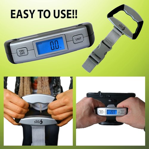 Eat Smart Luggage Scale - Accurate Weight Measurement for Hassle-Free Travel | Compact Design