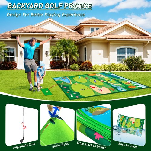 Golf Training Mat 12”*17“with Instant Swing Feedback & Durable - Portable Practice Mat for Indoor/Outdoor Use, Ideal for Golfers of All Levels, for Men Women