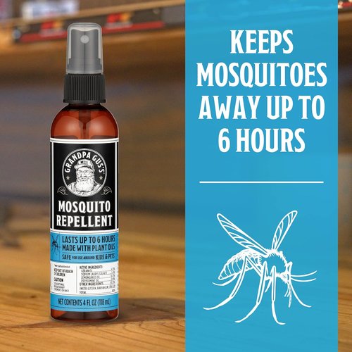 Grandpa Gus's Mosquito Repellent Spray - DEET-Free, Plant-Based Formula for Kids & Family | 4 oz, 2 Pack
