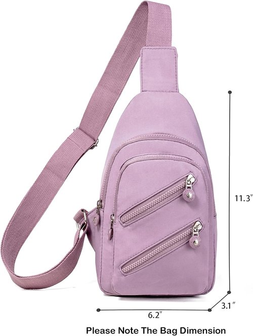 Banelu Crossbody Small Sling Backpack Sling Bag for Women, Chest Bag Daypack Fanny Packs Cross Body Bag for Hiking Traveling Outdoors